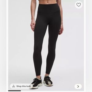 SOLD Lululemon black high-rise wunder training tights leggings - 10